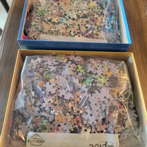 Gibson Grandma's Treat and Community Puzzle Set - Blue and Brown 2 1000 Piece - Picture 7 of 8